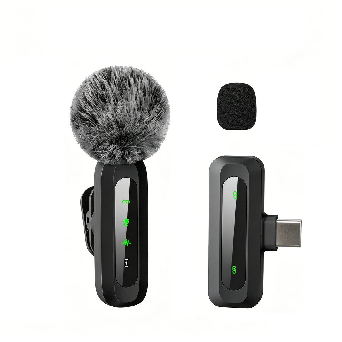 USB-C Wireless Lavalier Microphone for Video & Interviews
