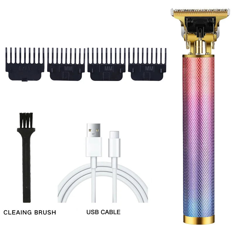 T9 Cordless Hair Trimmer with Zero-Gap T-Blade and 4 Guide Combs