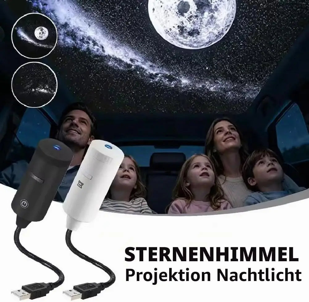 USB Star Projector Lamp, Galaxy Night Light with Adjustable Focus