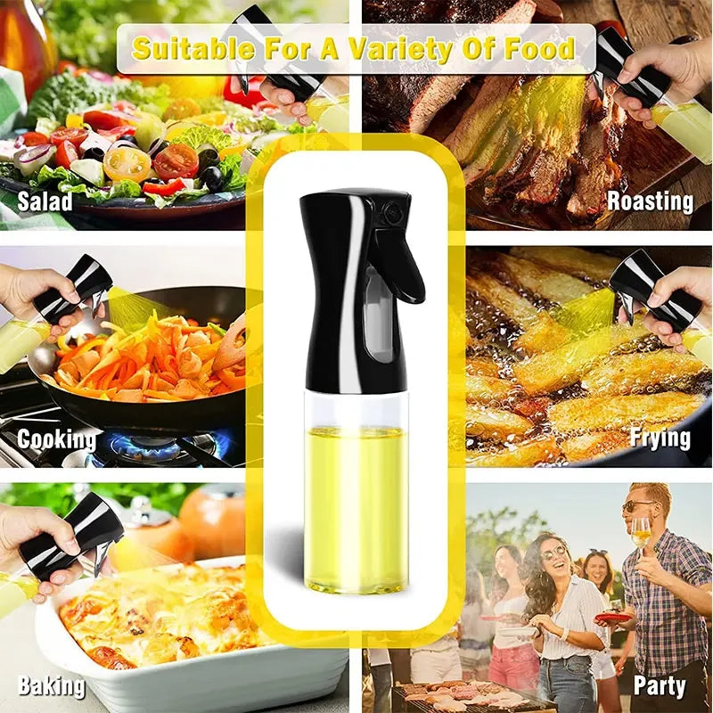 Oil Spray Bottle for Cooking & BBQ – 200ml, 300ml & 500ml | Available with Oil Brush