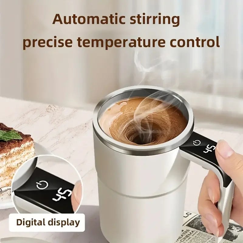 380ml Self-Stirring Mug with Digital Temperature Display