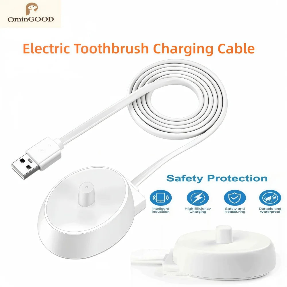 Portable Replacement Charging Base Travel Charger Dock Compatible with Braun Oral-B D12 Pro iO Series Electric Toothbrush