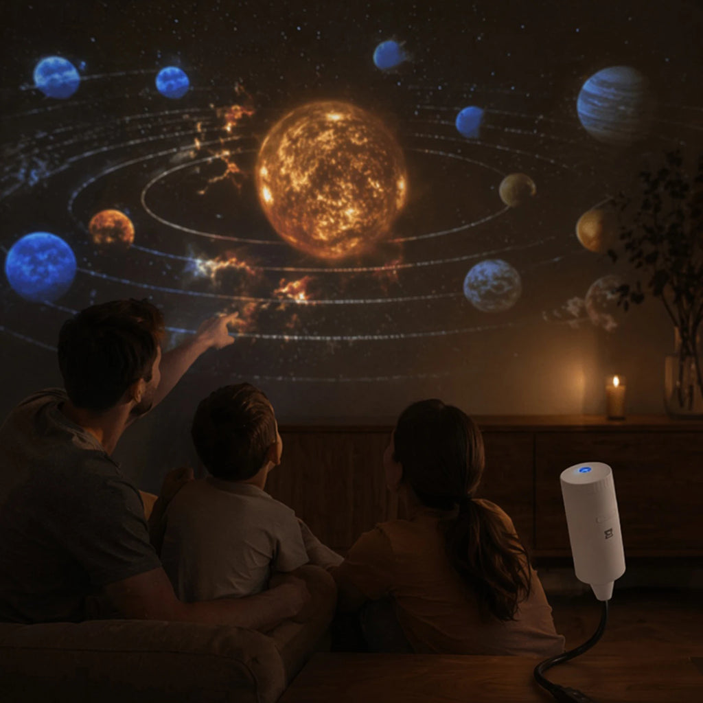 USB Star Projector Lamp, Galaxy Night Light with Adjustable Focus