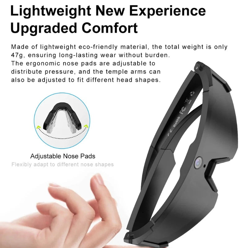 AI Smart Glasses with Camera, Touch Controls & Bluetooth