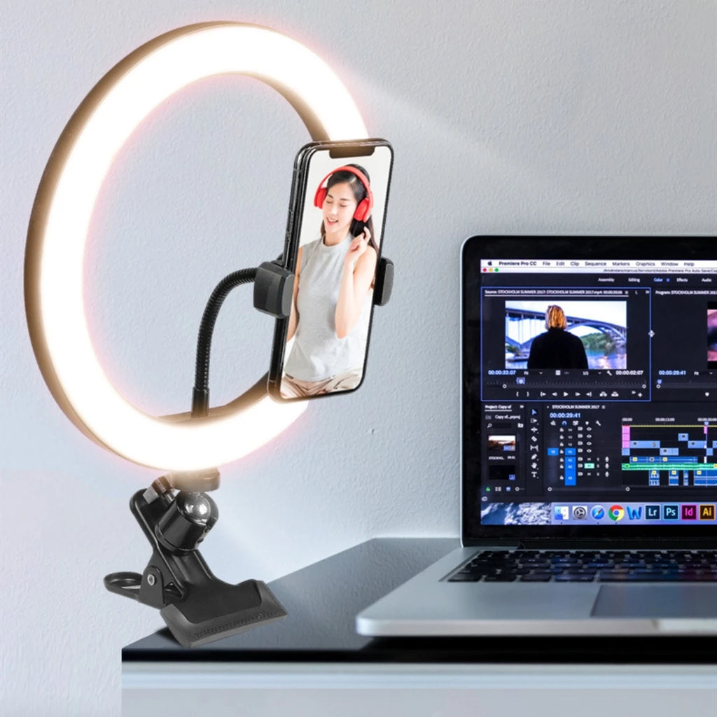 26cm Dimmable LED Ring Light - USB Selfie Lamp for Phone & Live Streaming