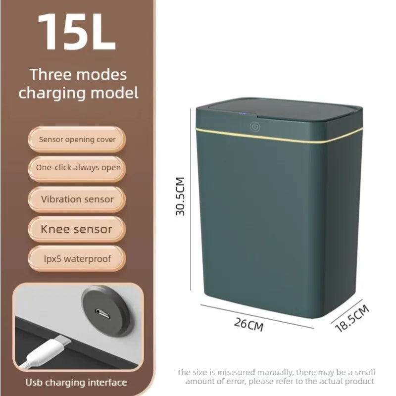 USB Rechargeable Touchless Sensor Bin