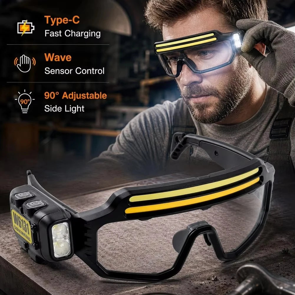 Rechargeable LED Light Glasses with Motion Sensor