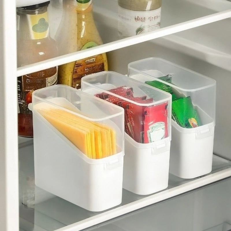Flip Lid Sliced Cheese Container Mini Storage Box for Swabs Dental Floss Tea Bags Bathroom Kitchen Organizer
