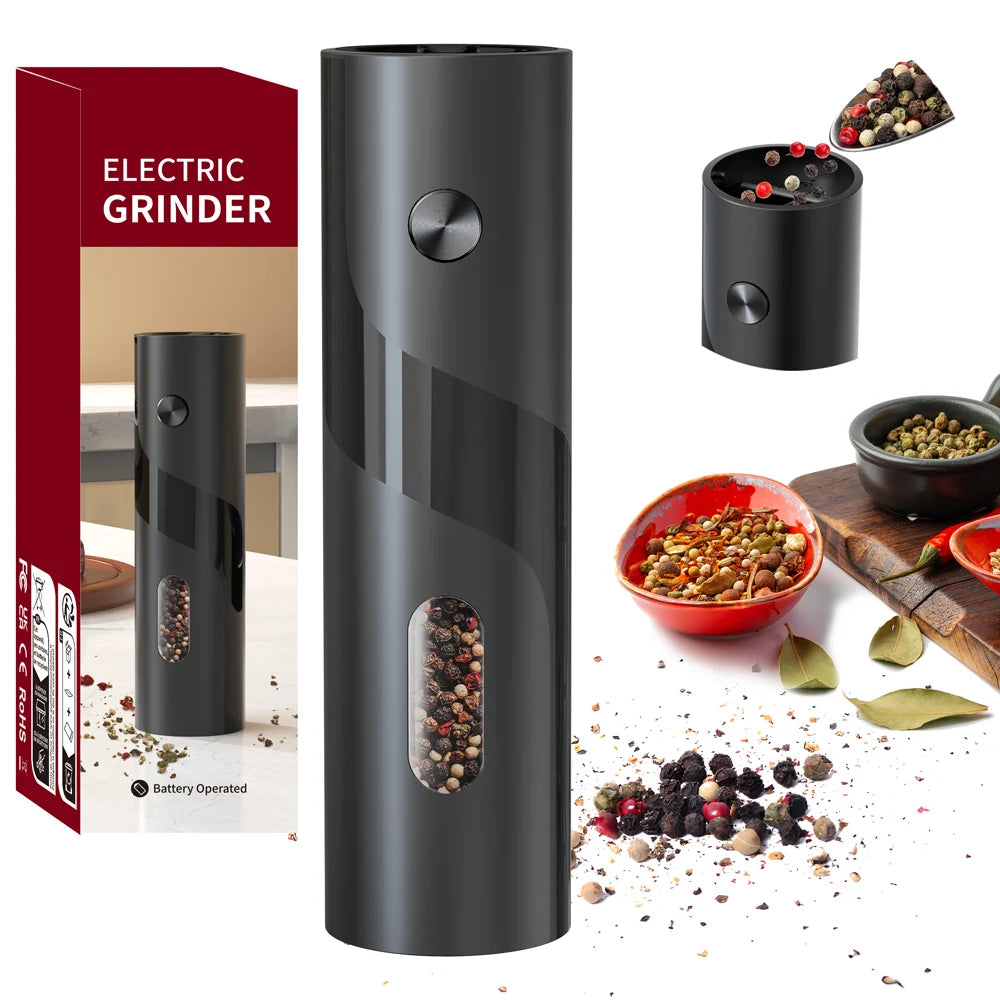 1/2 pcs Electric Automatic Salt and Pepper Grinder Set Led Light Grinder Set Spice Mill Adjustable Spices Grinder Kitchen Tools