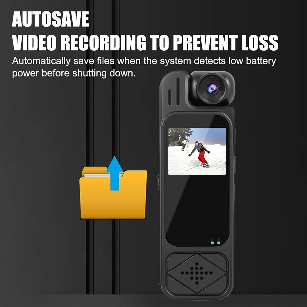 Y9 Mini 1080p Body Camera with 180° Rotating Lens