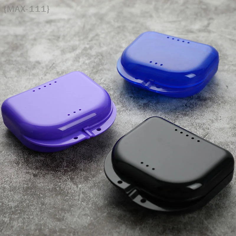 Travel Dental Case For Retainer, Mouthguard, Denture, Brace Cleaner Secure Hygienic Storage Box