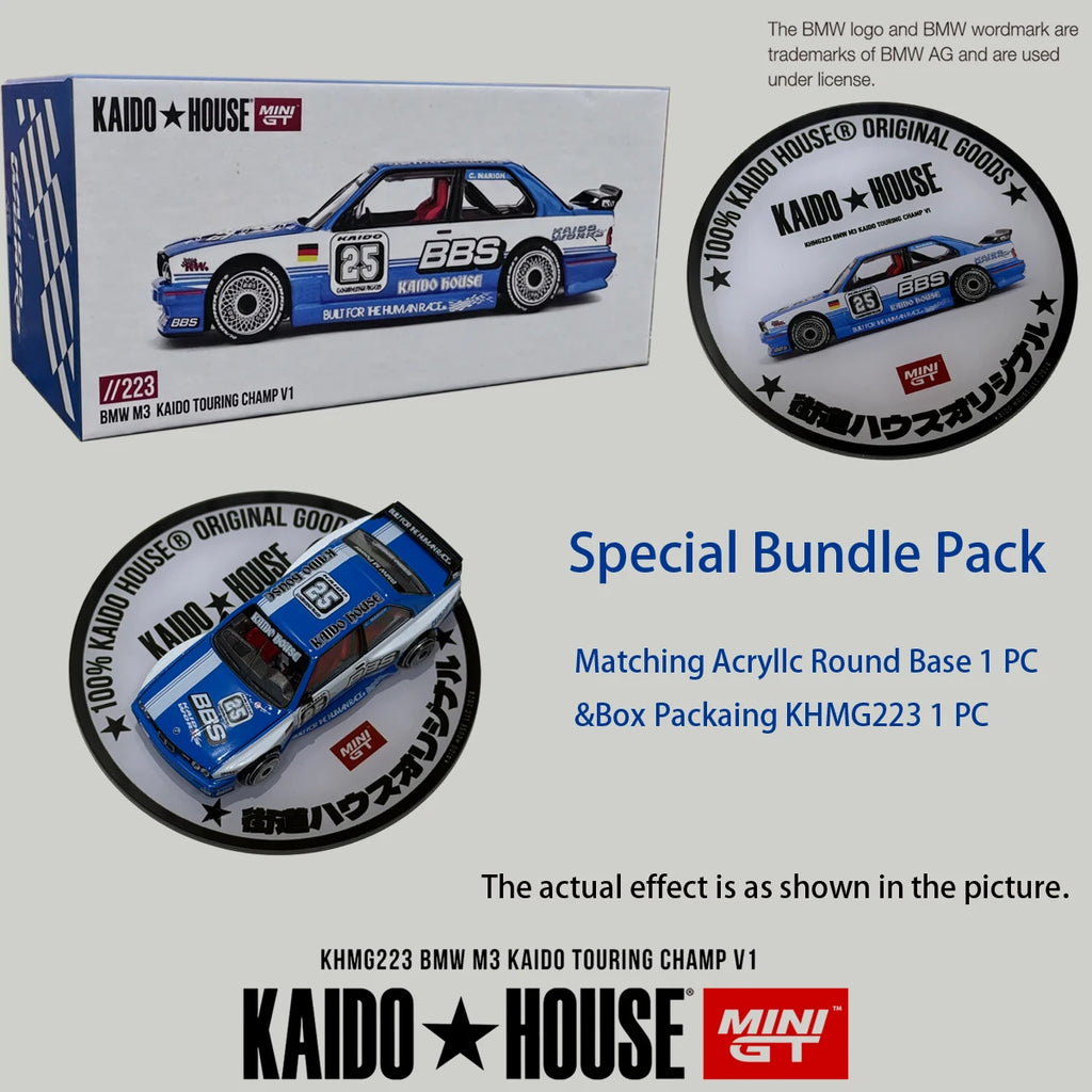 Kaido House x MINI GT BMW M3 E30 BBS #25 1:64 Diecast Model Car