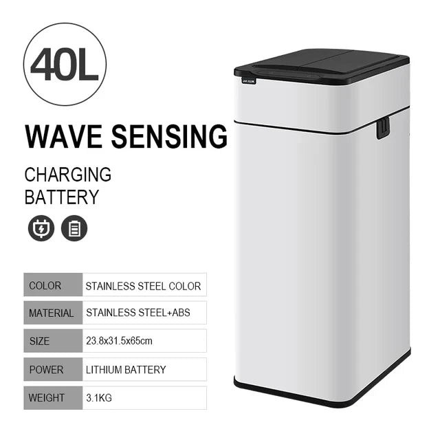 Stainless Steel Sensor Bin – 30L, 40L, 50L & 60L