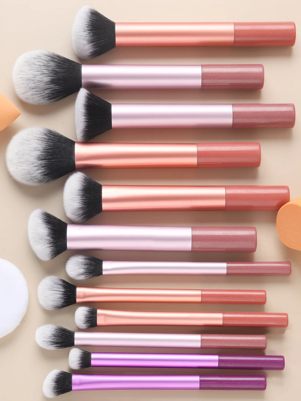 8-Piece Makeup Brush Kit – Foundation, Blush, Eye Shadow & Brow Brushes