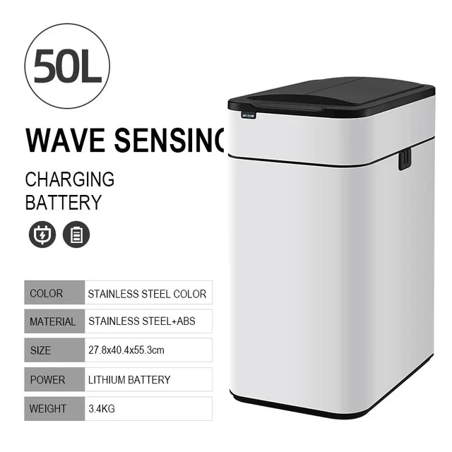 Stainless Steel Sensor Bin – 30L, 40L, 50L & 60L
