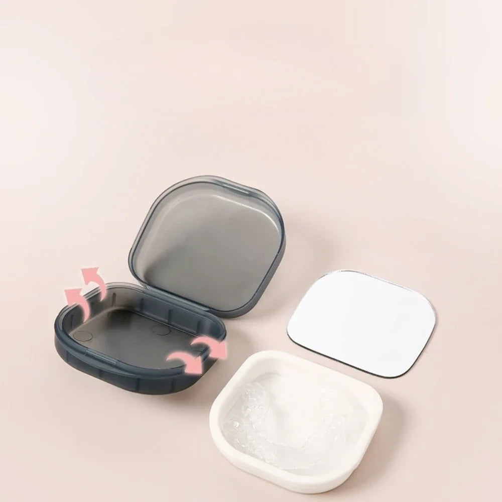 Teeth Retainer Storage Box Invisible Braces Case Multifunctional Dental Mouthguard Holder Portable Travel Orthodontic Container