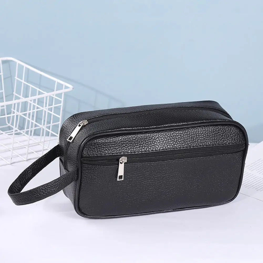 Travel Mens Toiletry Bag PU Leather Women Cosmetic Necessaire Case Waterproof Ladies Makeup Bag Beauty Wash Pouch Handbag