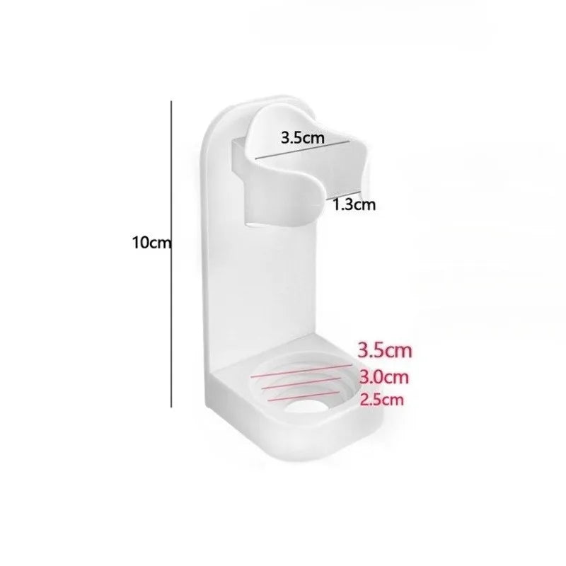Traceless Toothbrush Holder Wall Mounted Bathroom Organizer for Electric and Manual Toothbrushes with Strong Adhesive Stand