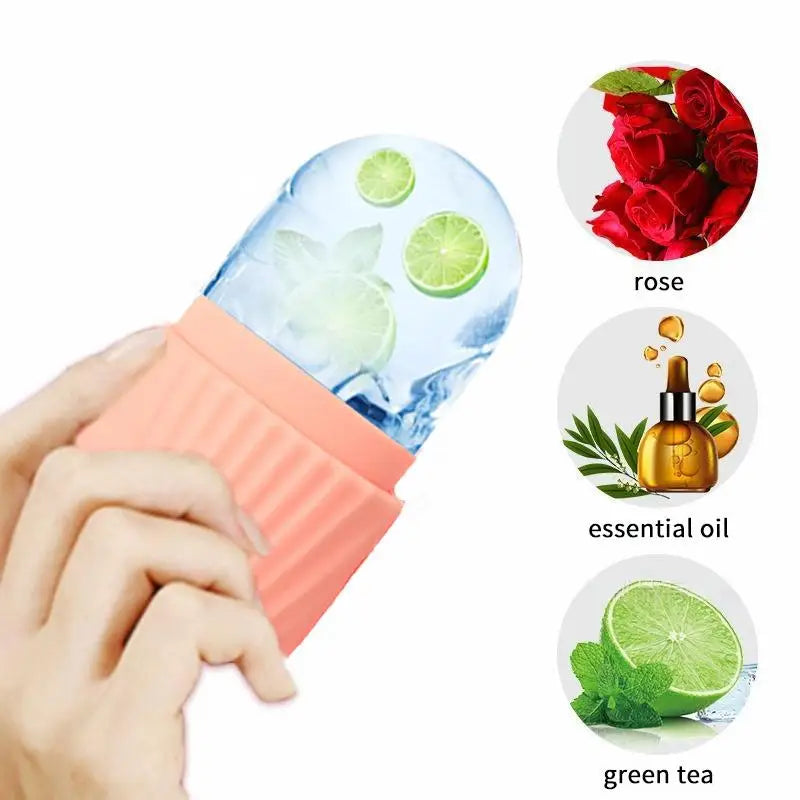 Silicone Face Ice Mould - Reusable Ice Roller for Face & Eyes