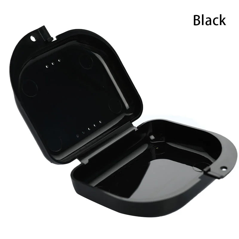 Travel Dental Case For Retainer, Mouthguard, Denture, Brace Cleaner Secure Hygienic Storage Box