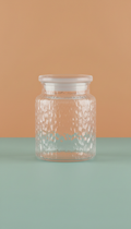 Textured Glass Storage Jar