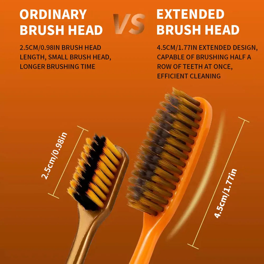 6 high-grade orange light luxury toothbrush deep cleaning oral care soft hair teeth cleaning tools for adult daily life home too