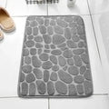 Embossed Microfibre Floor Mat – Anti-Slip, Memory Foam, Pebble Design for Bathroom & Living Room