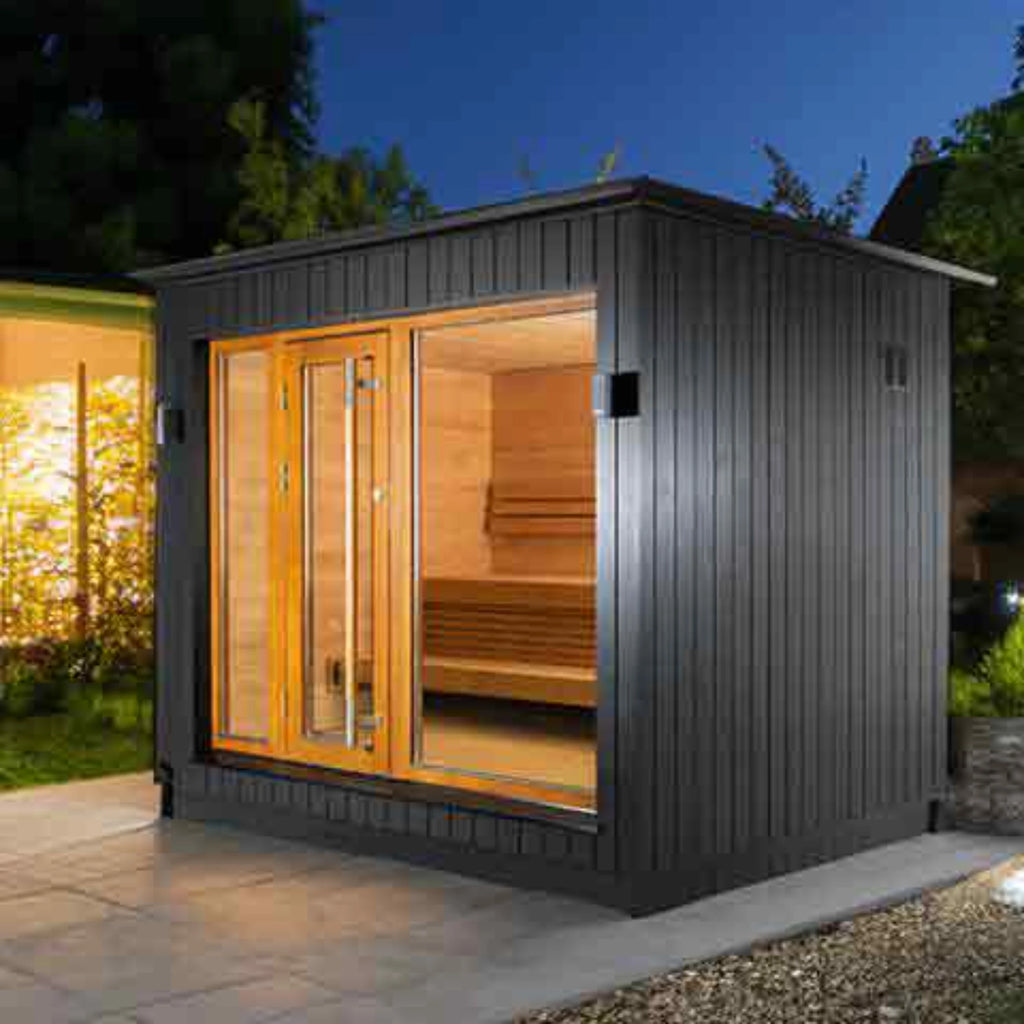 Outdoor SaunaOutdoor Electric Infrared Sauna Modern Red Cedar Dry Steam Sauna Free Customization Service For 4-6 People