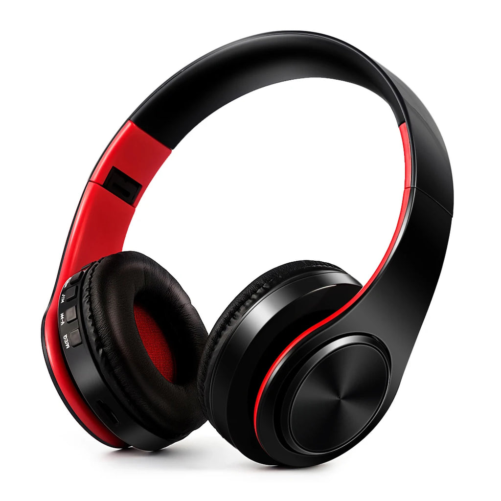 Foldable Bluetooth 5.3 Over-Ear Headphones with FM Radio & Mic