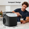 Portable Countertop Ice Maker with Handle, Bullet Ice
