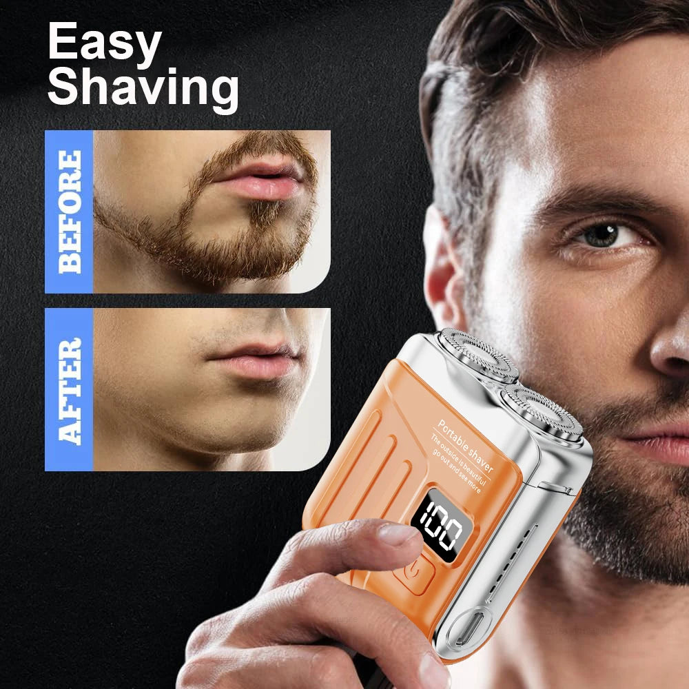 Men's Mini Dual-Head Electric Shaver – USB Rechargeable