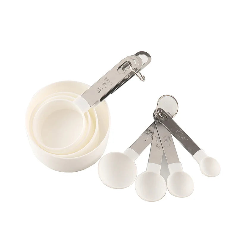 8-Piece Measuring Cup & Spoon Set with Stainless-Steel Handles