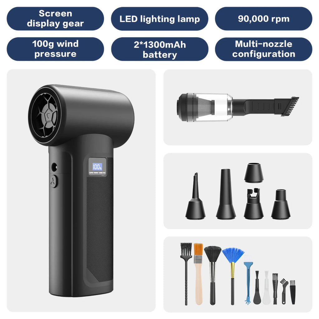 Rechargeable Mini Air Duster & Turbo Blower – USB-C