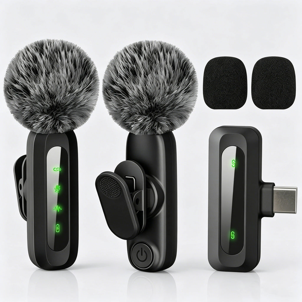 USB-C Wireless Lavalier Microphone for Video & Interviews