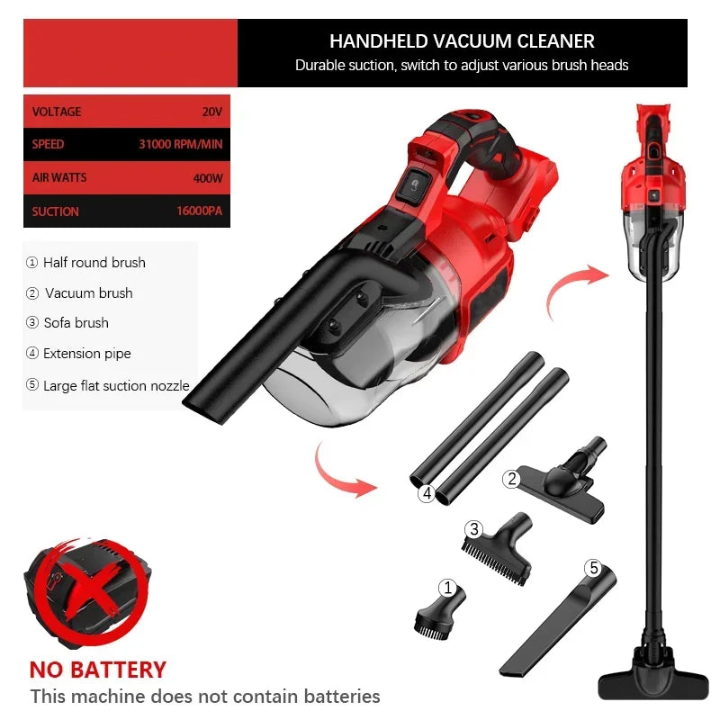 Brushless Cordless Handheld Vacuum - Compatible with Milwaukee M18 Batteries