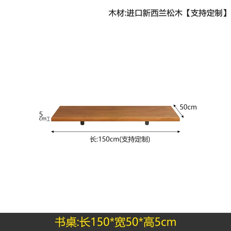 Nordic Solid Wood Desk with Bookshelf Modern Design Floating Wall Mounted Computer Desk Bedroom Study Furniture مكتب عائم FYFD