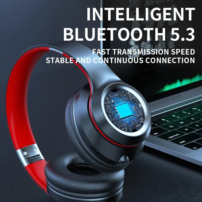 AKZ Max600 Bluetooth 5.0 Over-Ear Headphones with Mic & TF Card Playback