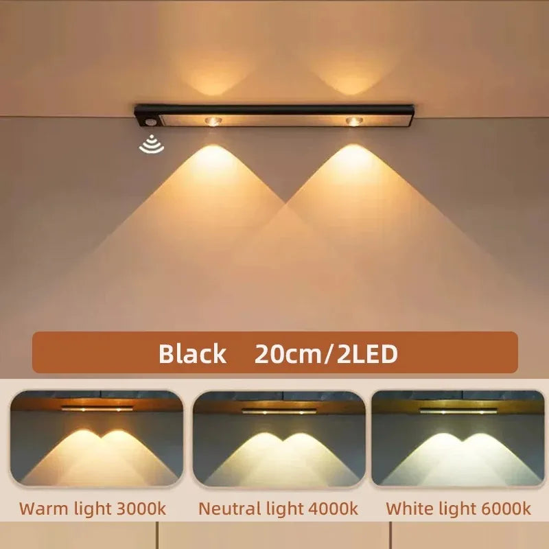 Slim Rechargeable LED Cabinet Light with Motion Sensor – 20–50cm