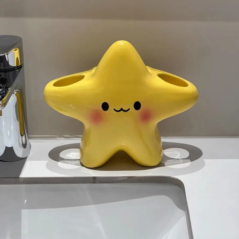 Cartoon Star Electric Toothbrush Rack for Home Bathroom Cute Creative Toothbrush Storage Rack Toothpaste Organizer