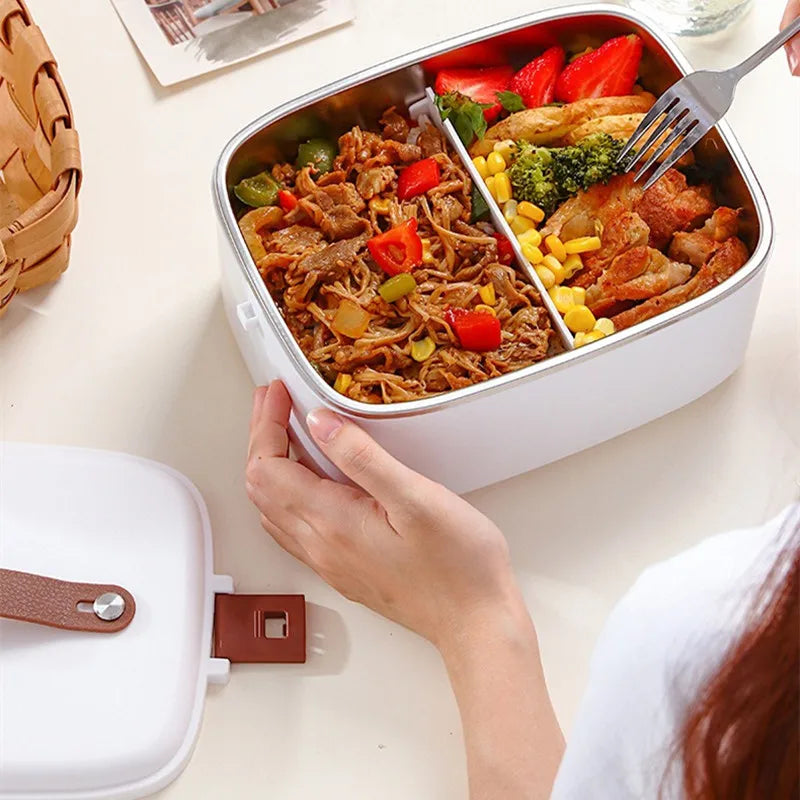 Electric Heated Lunch Box for Home & Vehicle Use – 12V/24V