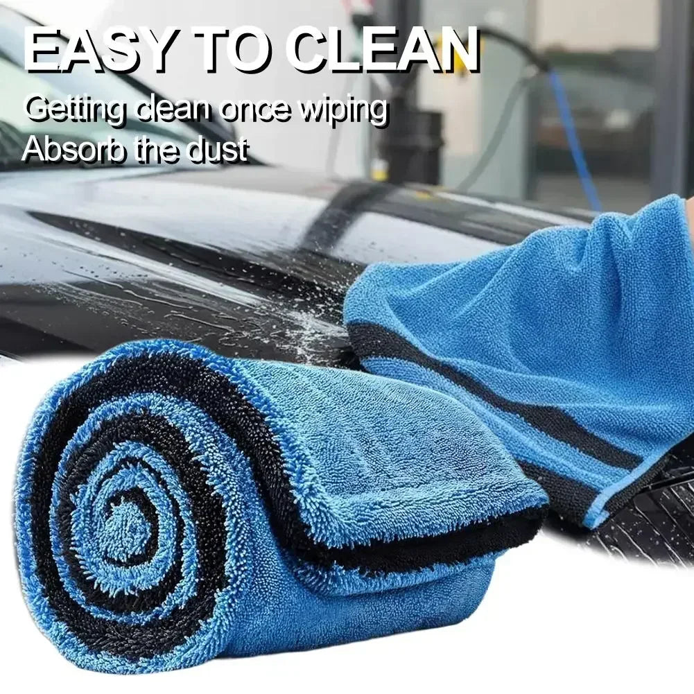 Microfibre Car Drying & Detailing Towel – Blue/Grey or Green/Grey