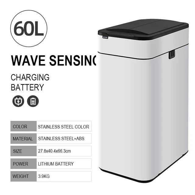 Stainless Steel Sensor Bin – 30L, 40L, 50L & 60L