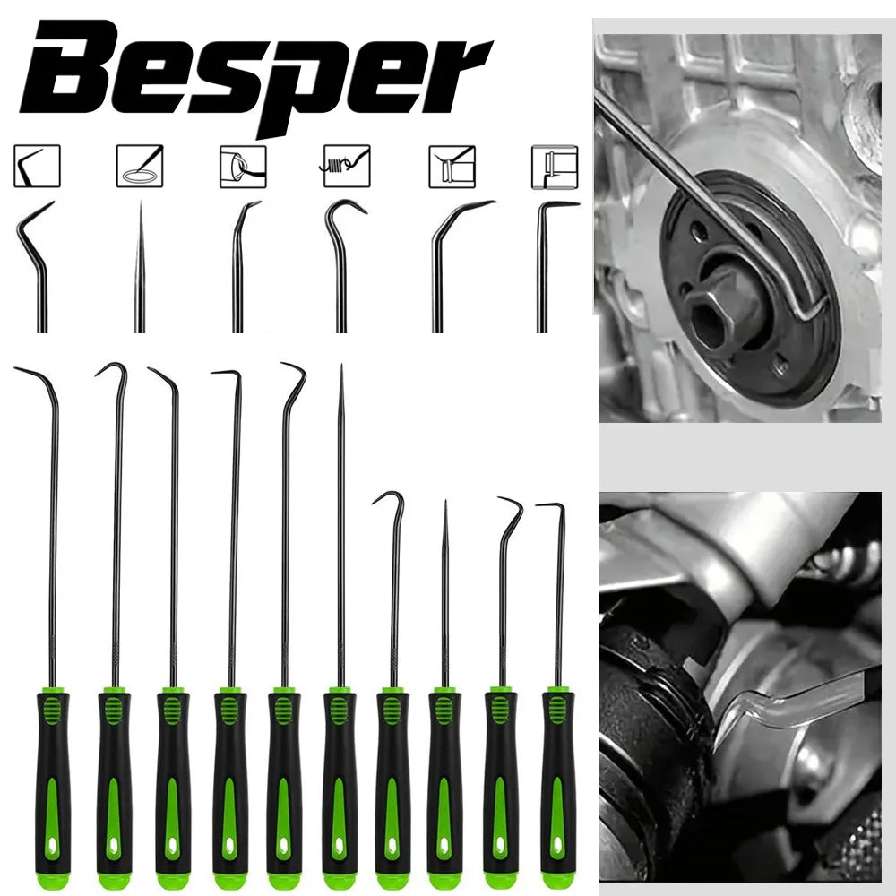Precision Pick & Hook Tool Set – Oil Seal & O-Ring Removal Tools for Automotive & Mechanical Use (4 or 10 Piece)