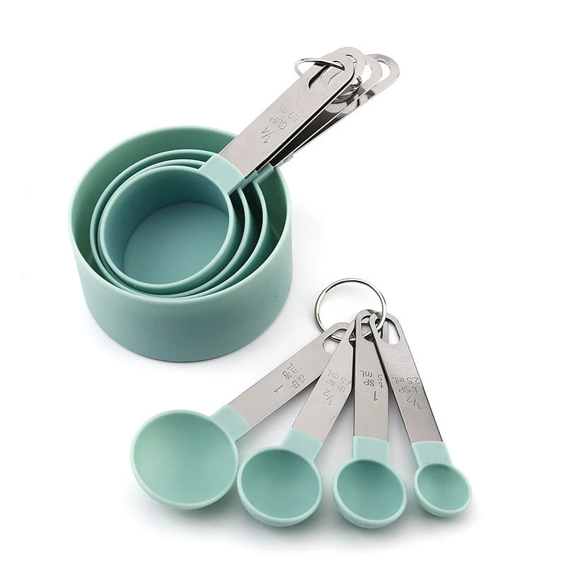 8-Piece Measuring Cup & Spoon Set with Stainless-Steel Handles
