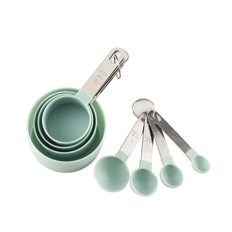 8-Piece Measuring Cup & Spoon Set with Stainless-Steel Handles