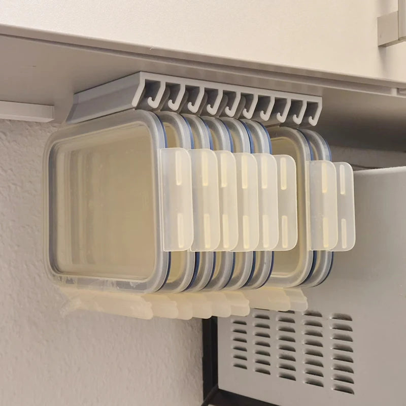 5-Slot Food Container Lid Holder for Kitchen Cabinets