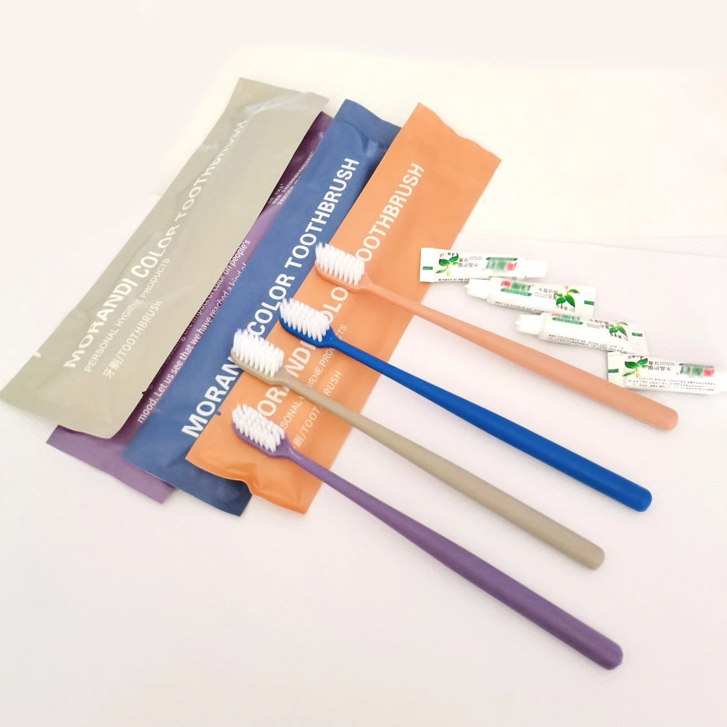 Free Fast Shipping High Good Quality Multi Color Toothbrush Toothpaste Dental Kit for Travel Portable Family Guest Frosted Bag