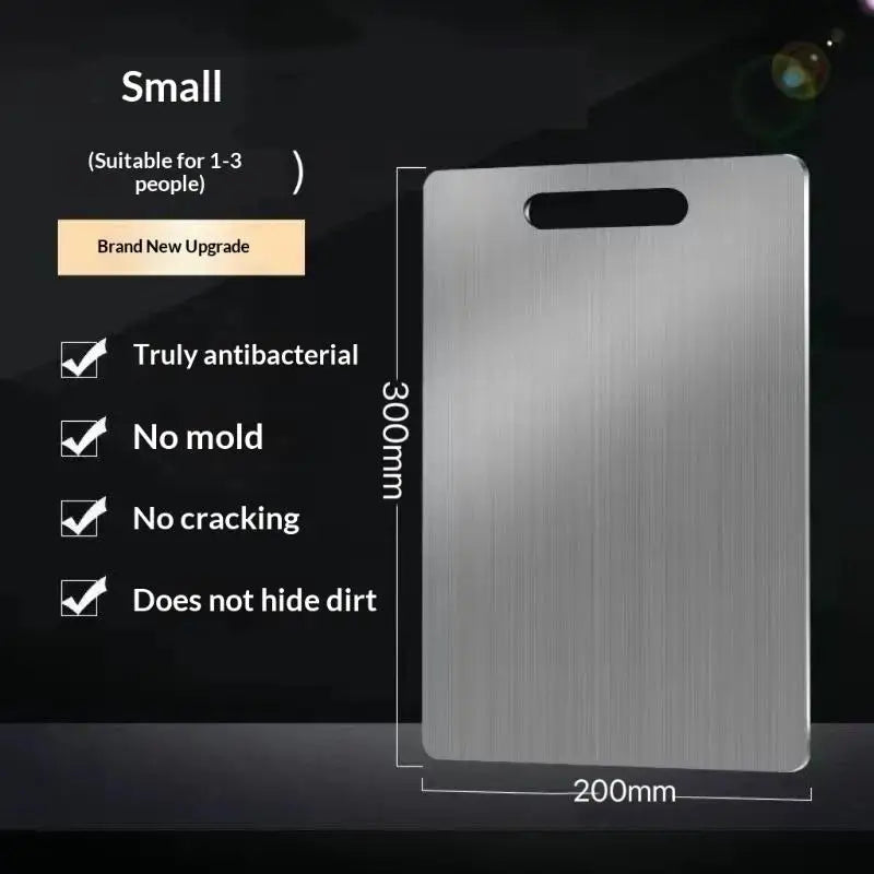 Stainless Steel Chopping Board | Thickened Double-Sided Kitchen Cutting & Dough Kneading Board