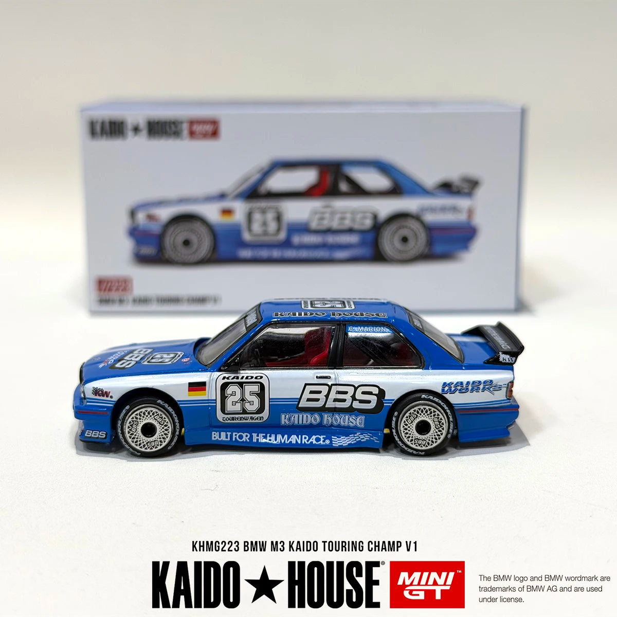 Kaido House x MINI GT BMW M3 E30 BBS #25 1:64 Diecast Model Car