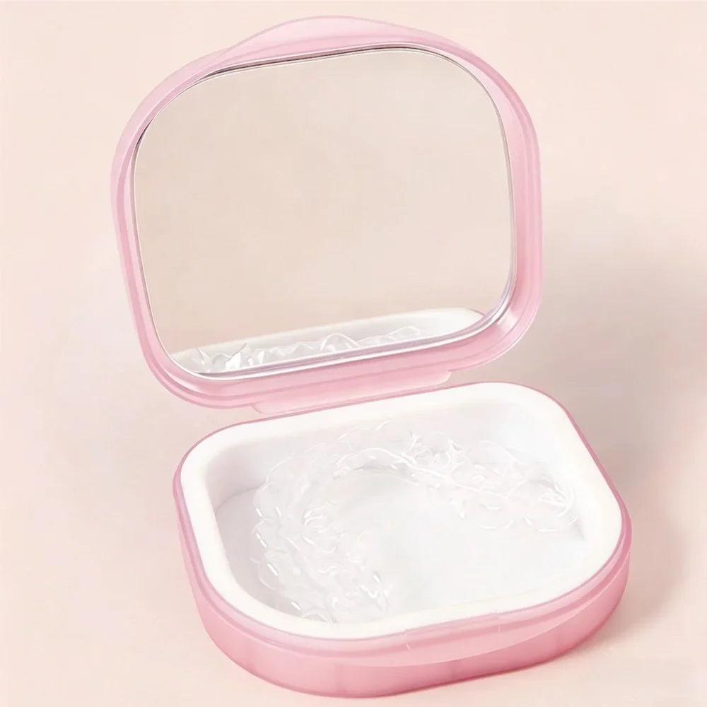 Teeth Retainer Storage Box Invisible Braces Case Multifunctional Dental Mouthguard Holder Portable Travel Orthodontic Container